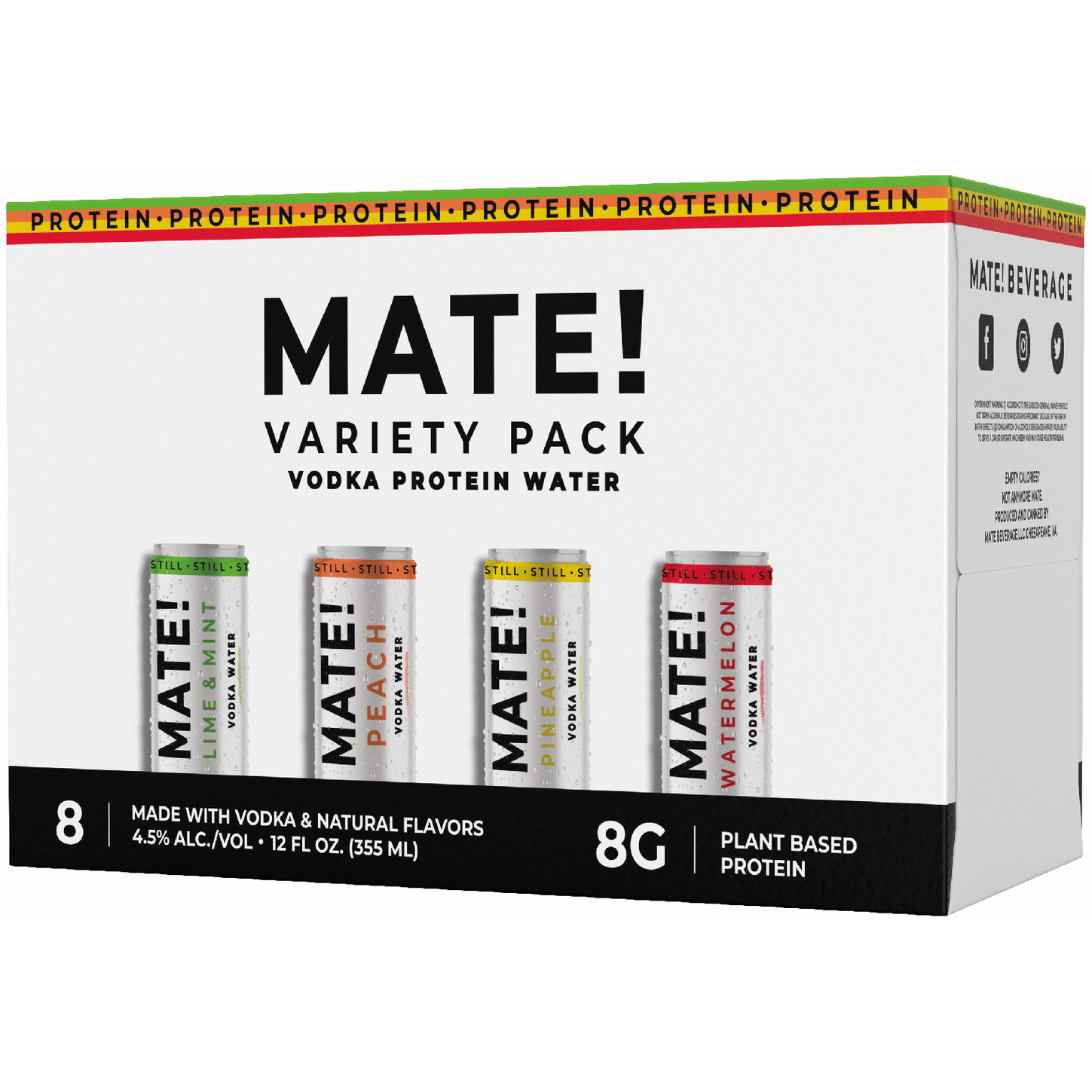 Mate! Variety Pack Vodka Protein Water