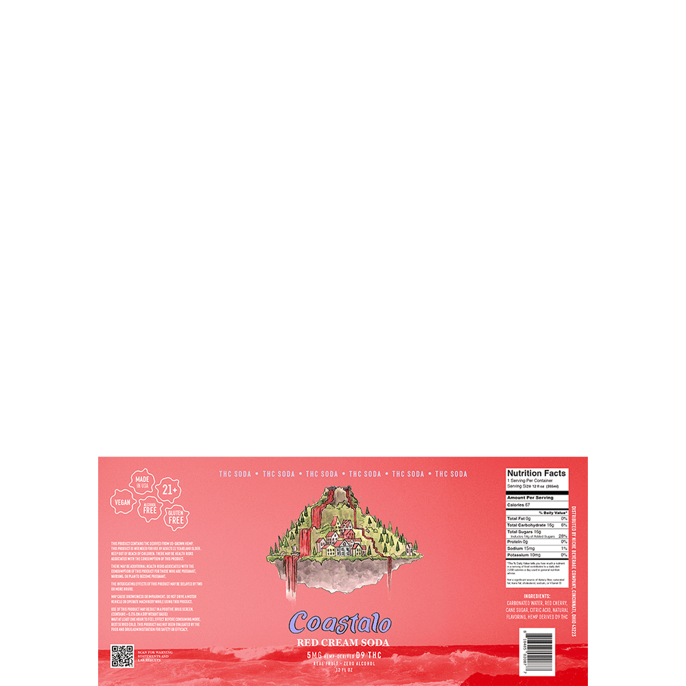 Coastalo THC 5mg Red Cream Soda