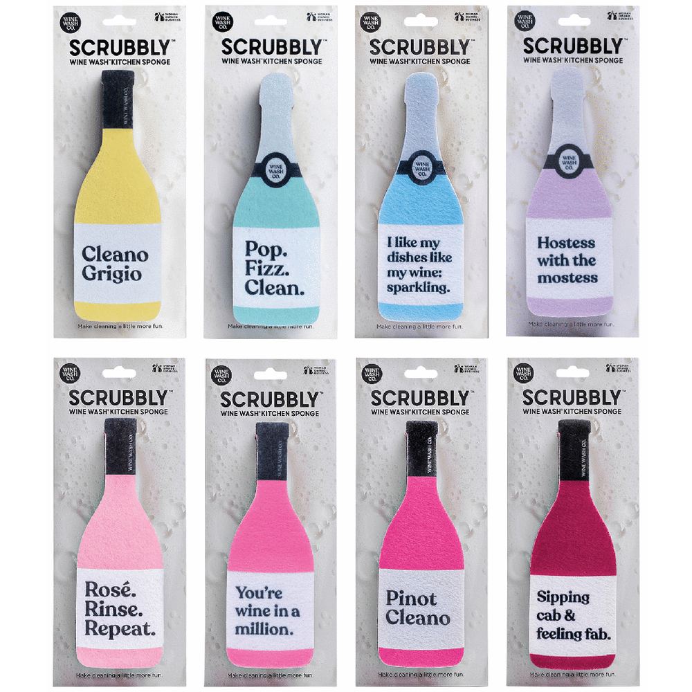 Wine Wash Co. Scrubbly Sponges Assorted