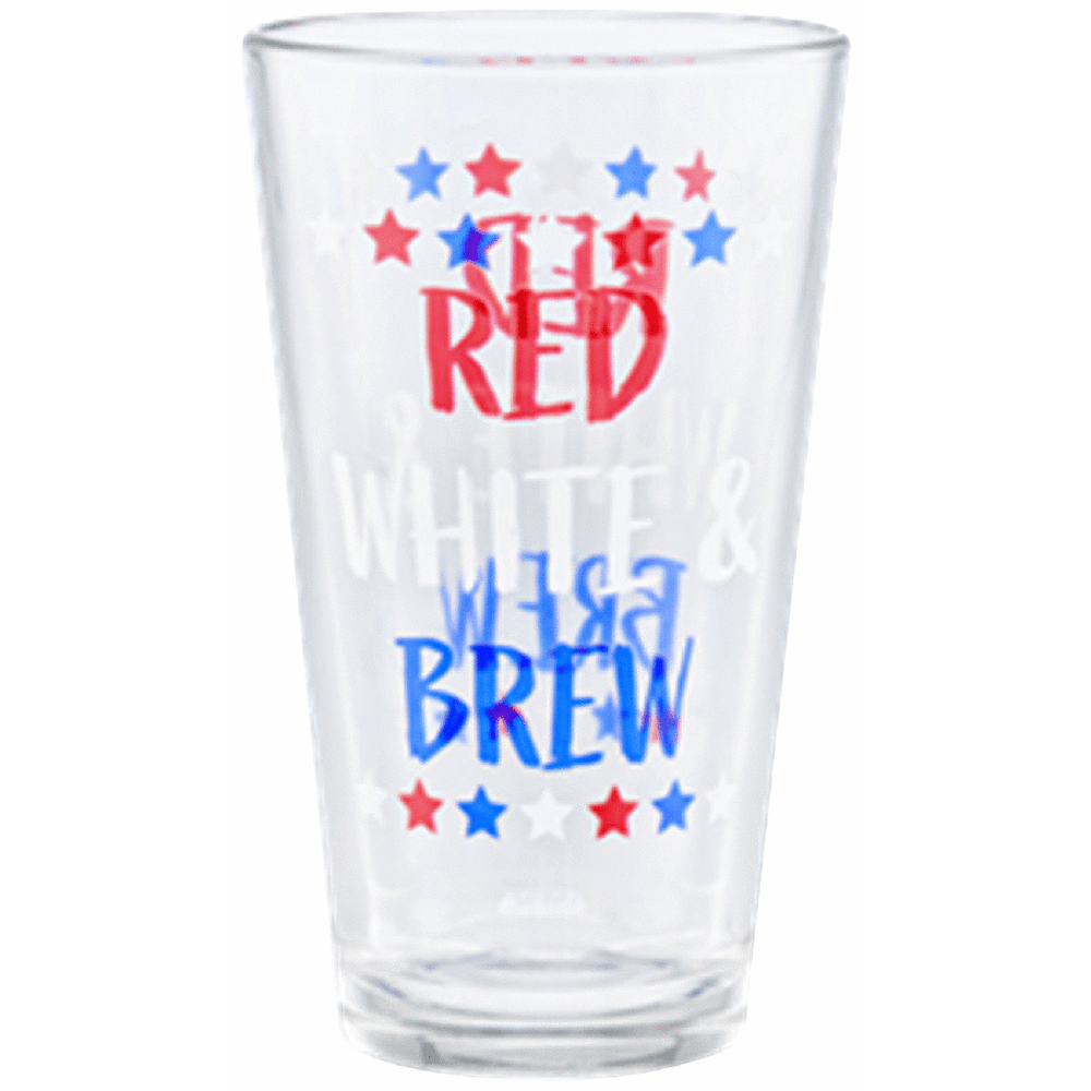 Culver Red White and Brew 16-Ounce Pint Glass