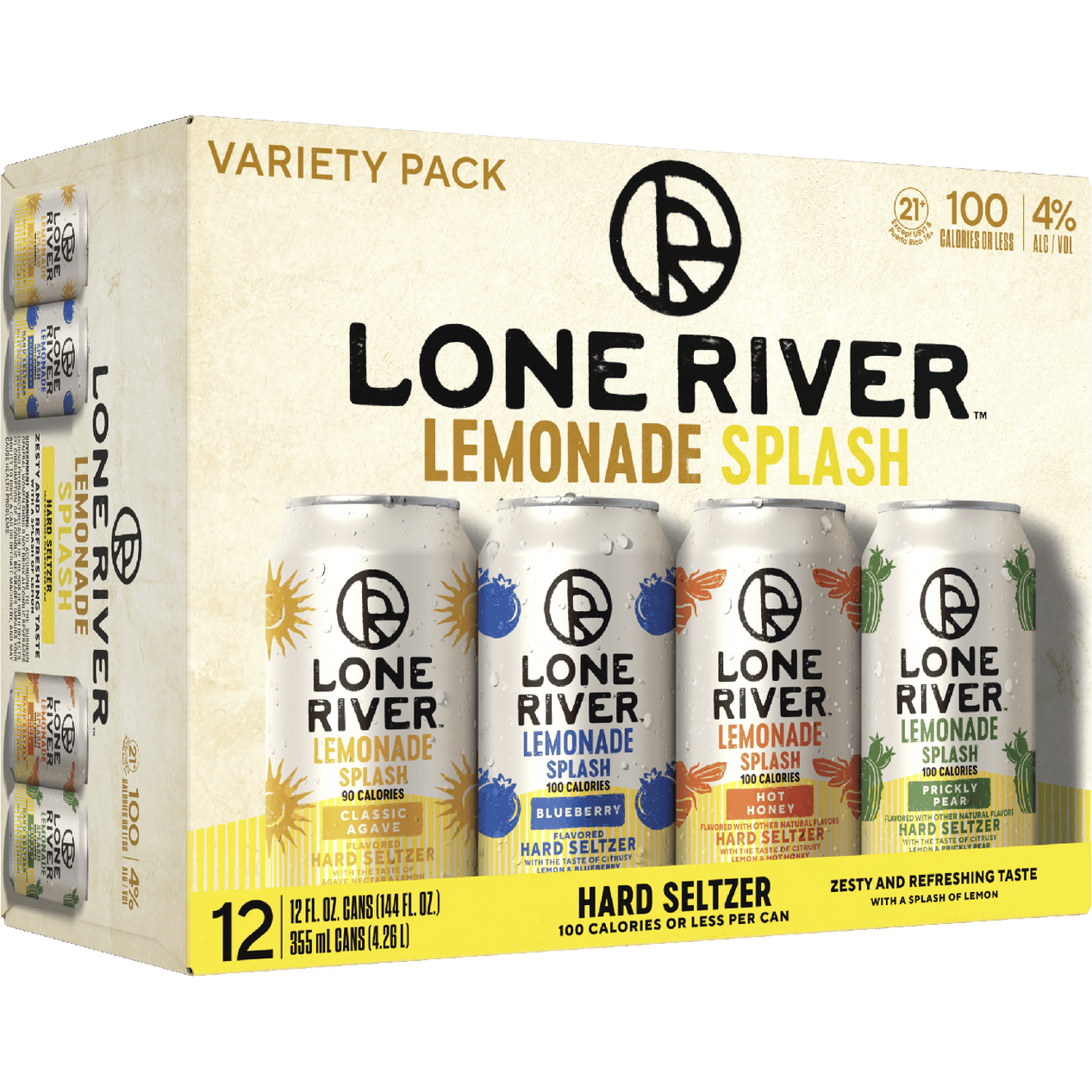 Lone River Lemonade Splash Hard Seltzer 12pk Can