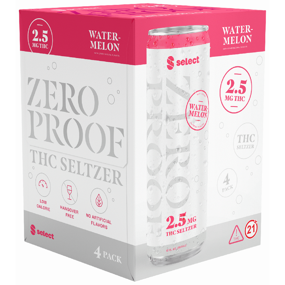 Curaleaf Select Zero Proof THC 2.5mg Watermelon