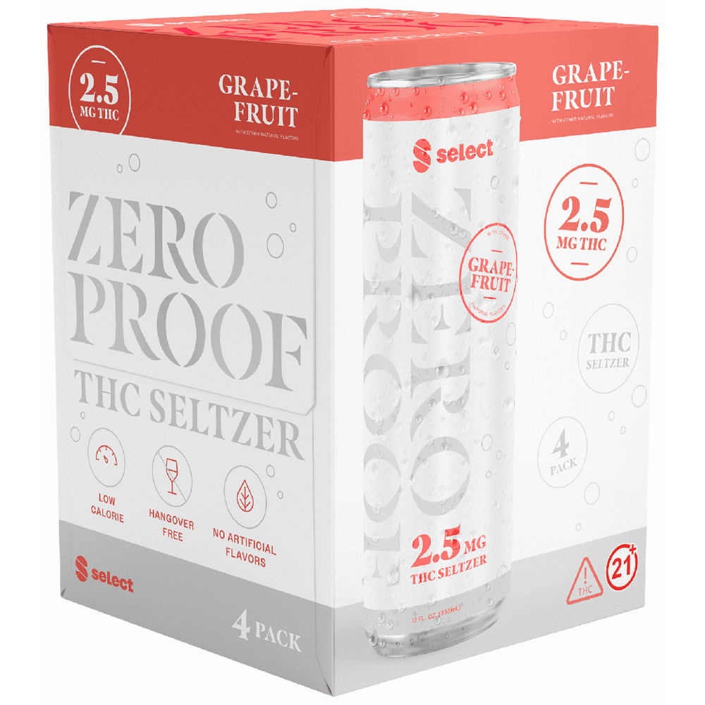 Curaleaf Select Zero Proof THC 2.5mg Grapefruit