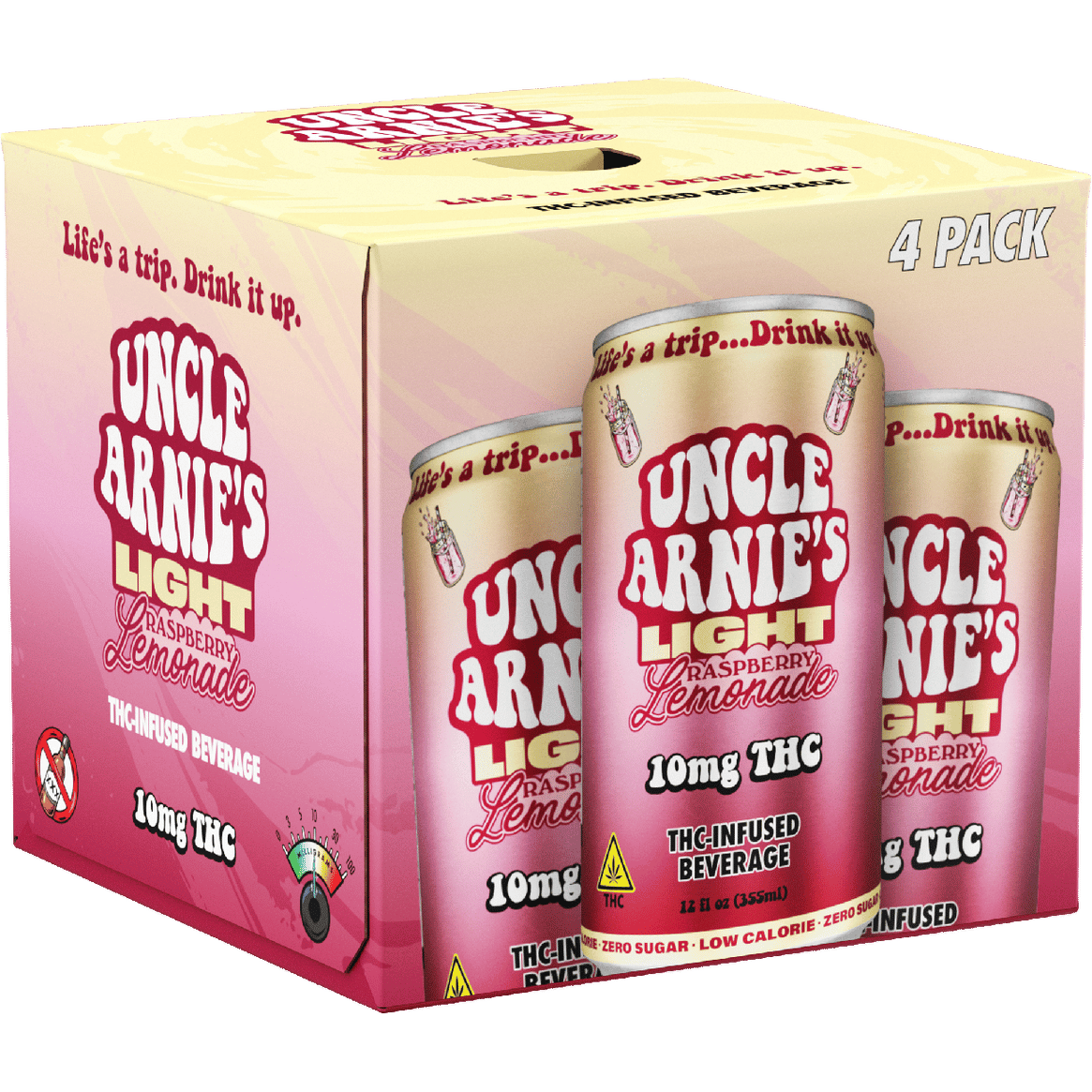 Uncle Arnie's THC 10mg Raspberry Lemonade