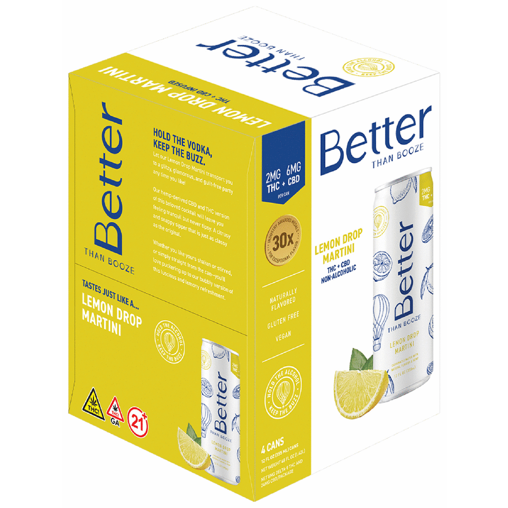Better Than Booze THC 2mg Lemon Drop Martini