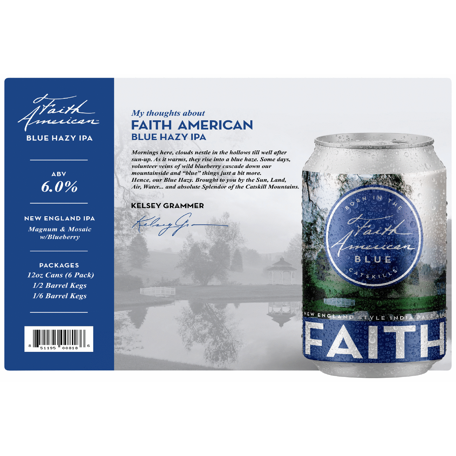 Faith American Blue Hazy IPA