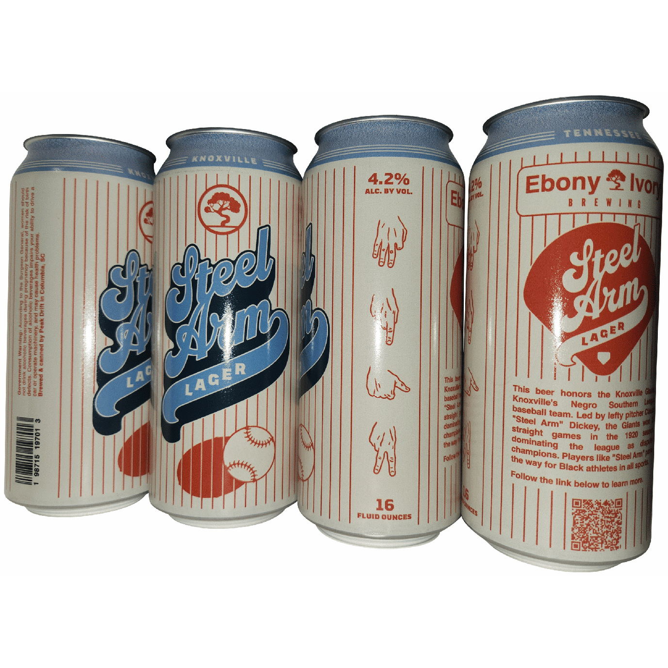 Ebony & Ivory Steel Arm Lager