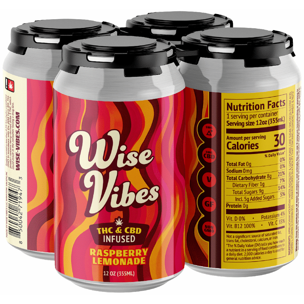 Wise Vibes THC 5mg Raspberry Lemonade