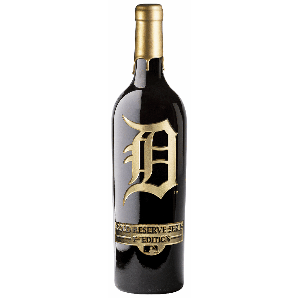 Detroit Tigers Gold Reserve Etched Wine