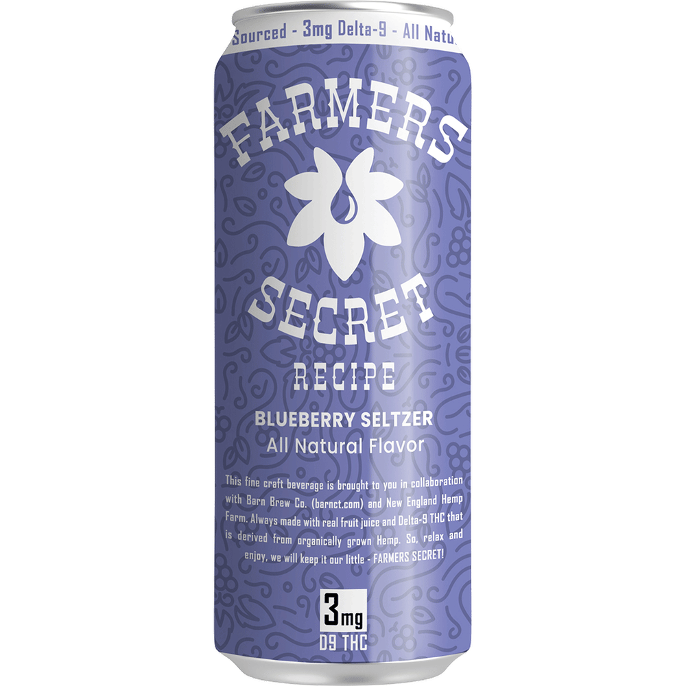 Farmers Secret THC 3mg Blueberry Seltzer