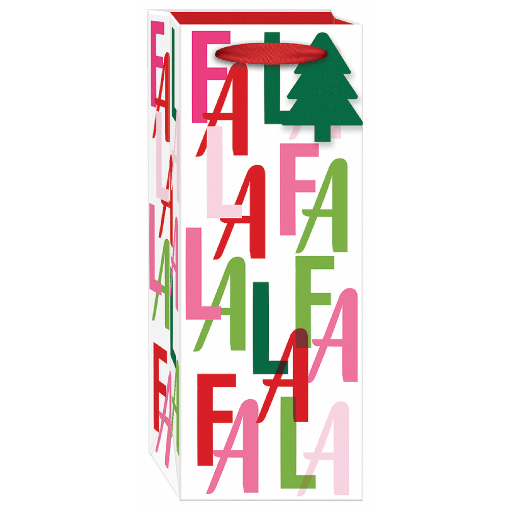 Punch Studio Wine Gift Bag FALALALA