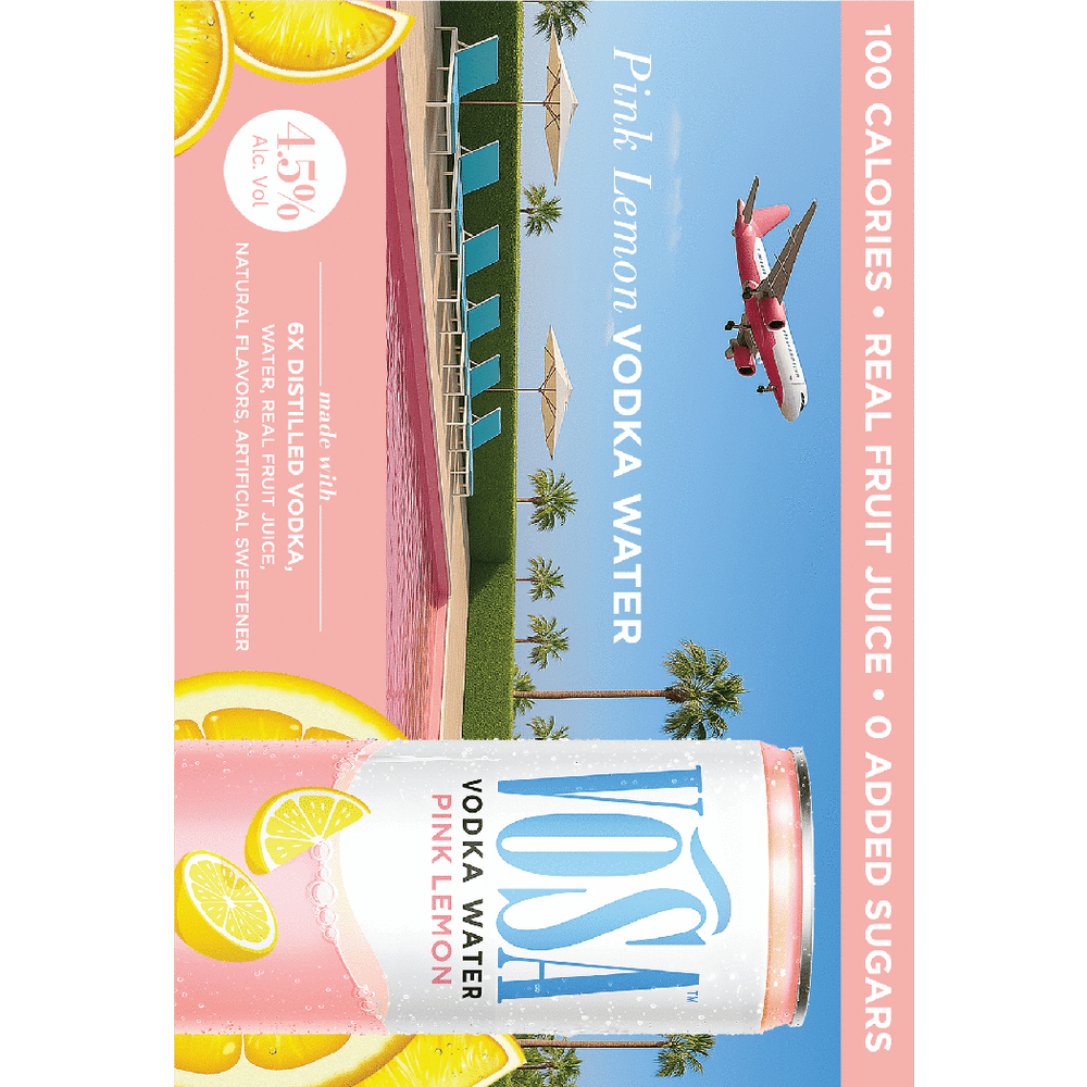 Vosa Pink Lemon Vodka Water