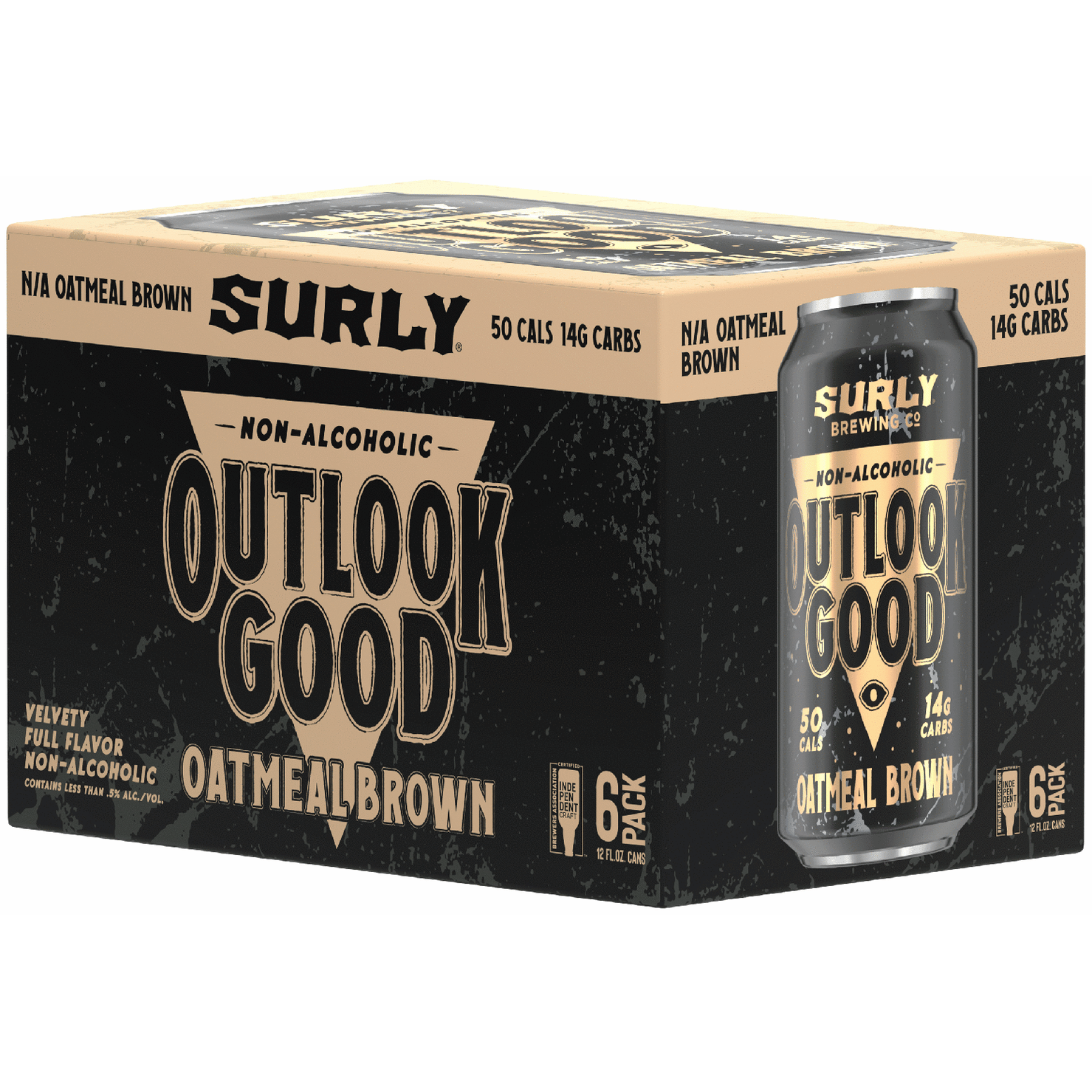 Surly Non-Alcoholic Outlook Good Oatmeal Brown