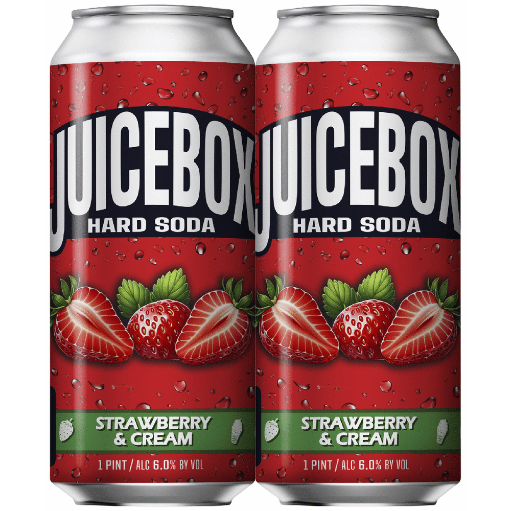 Zipline Juicebox Hard Soda Strawberry and Cream