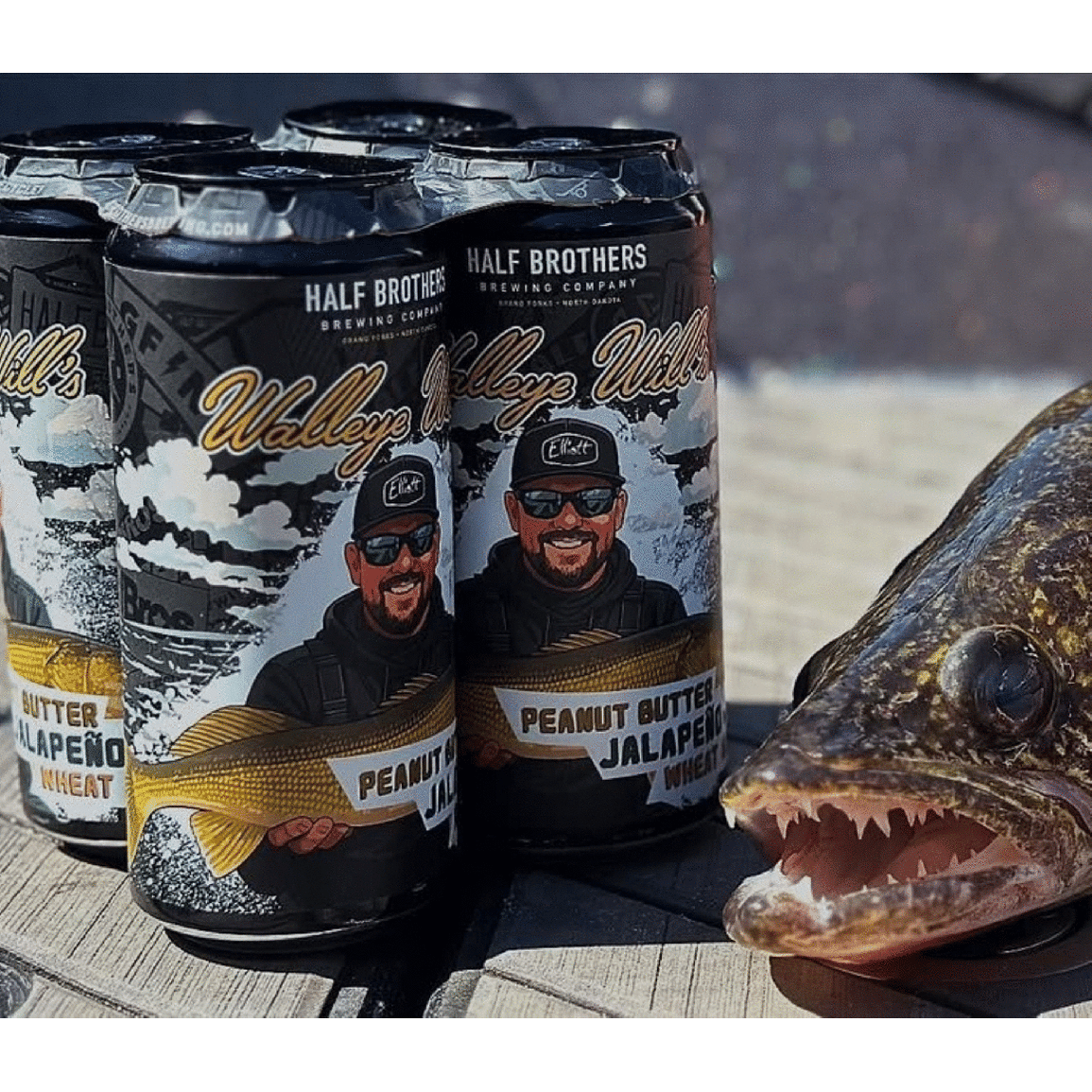 Half Brothers Walleye Will's Peanut Butter + Jalapeno Wheat Ale