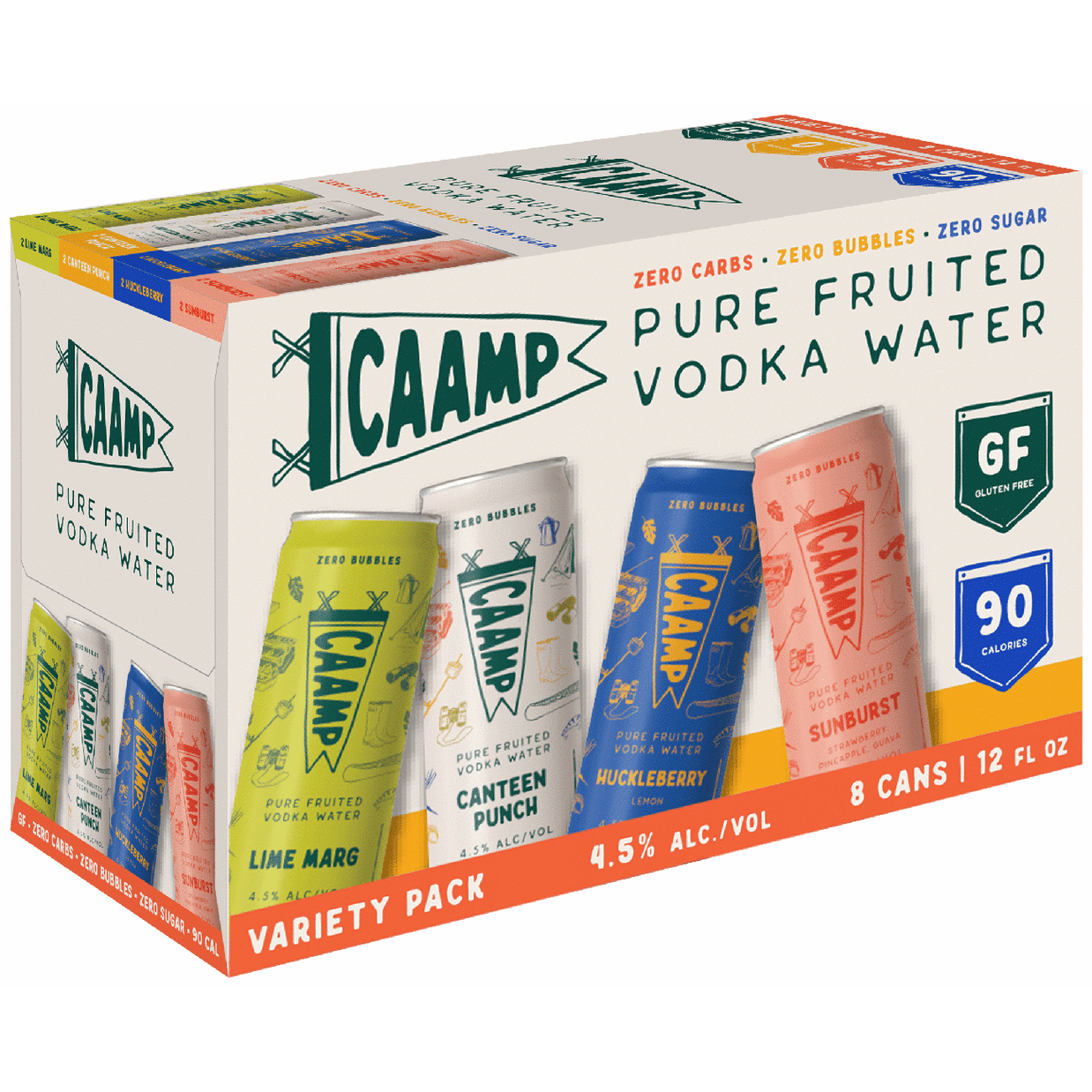 CAAMP Fruited Vodka Water Variety Pack