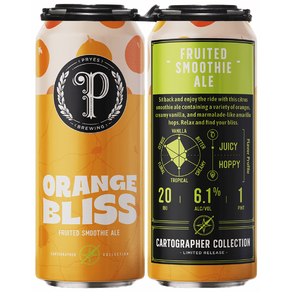 Pryes Orange Bliss Fruited Smoothie Ale