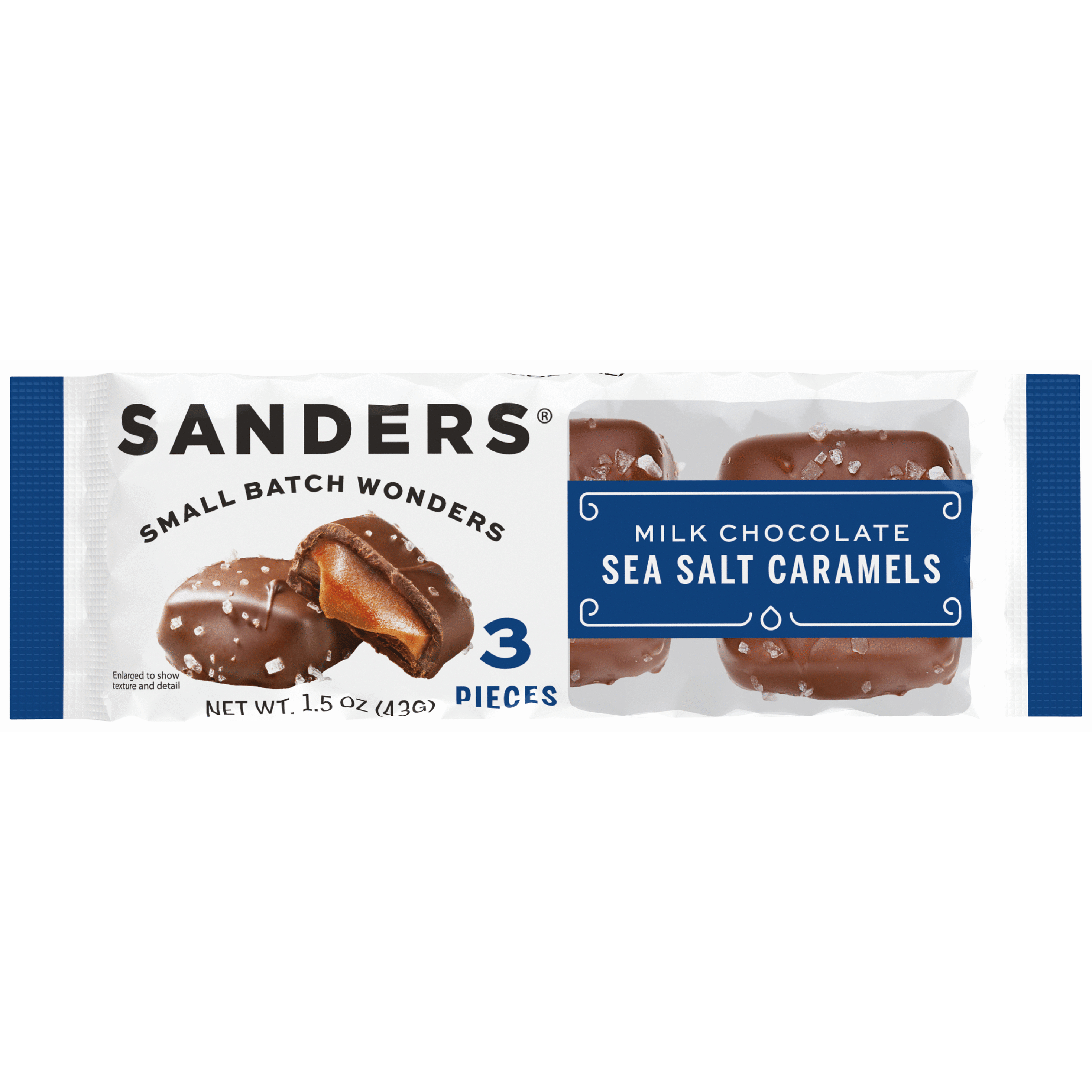 Sanders Milk Chocolate Sea Salt Caramel 3pc