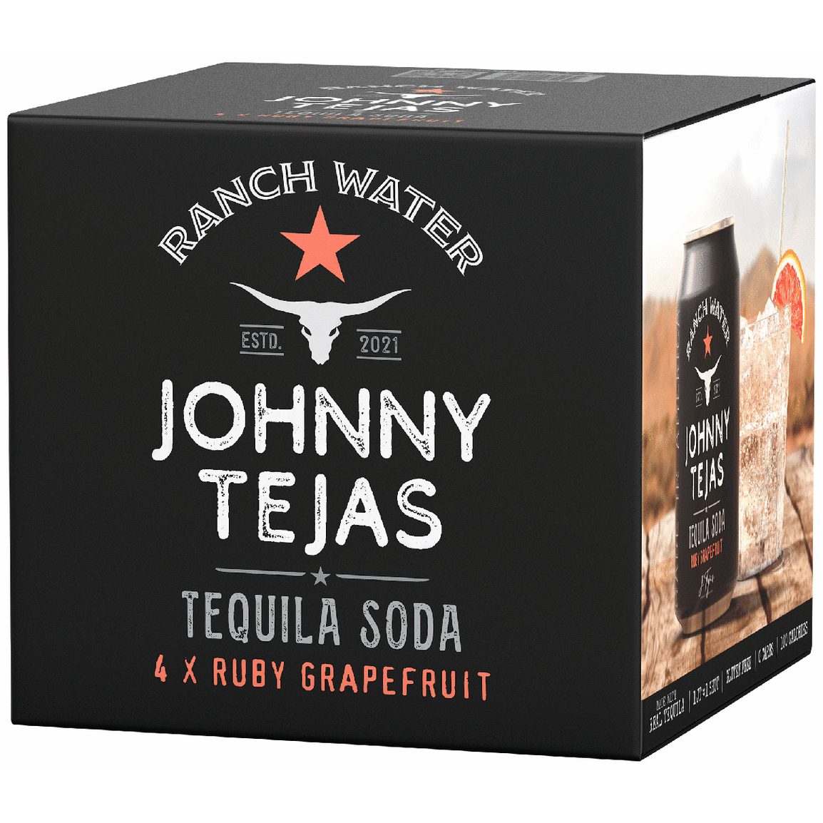 Johnny Tejas Tequila Soda Ruby Grapefruit