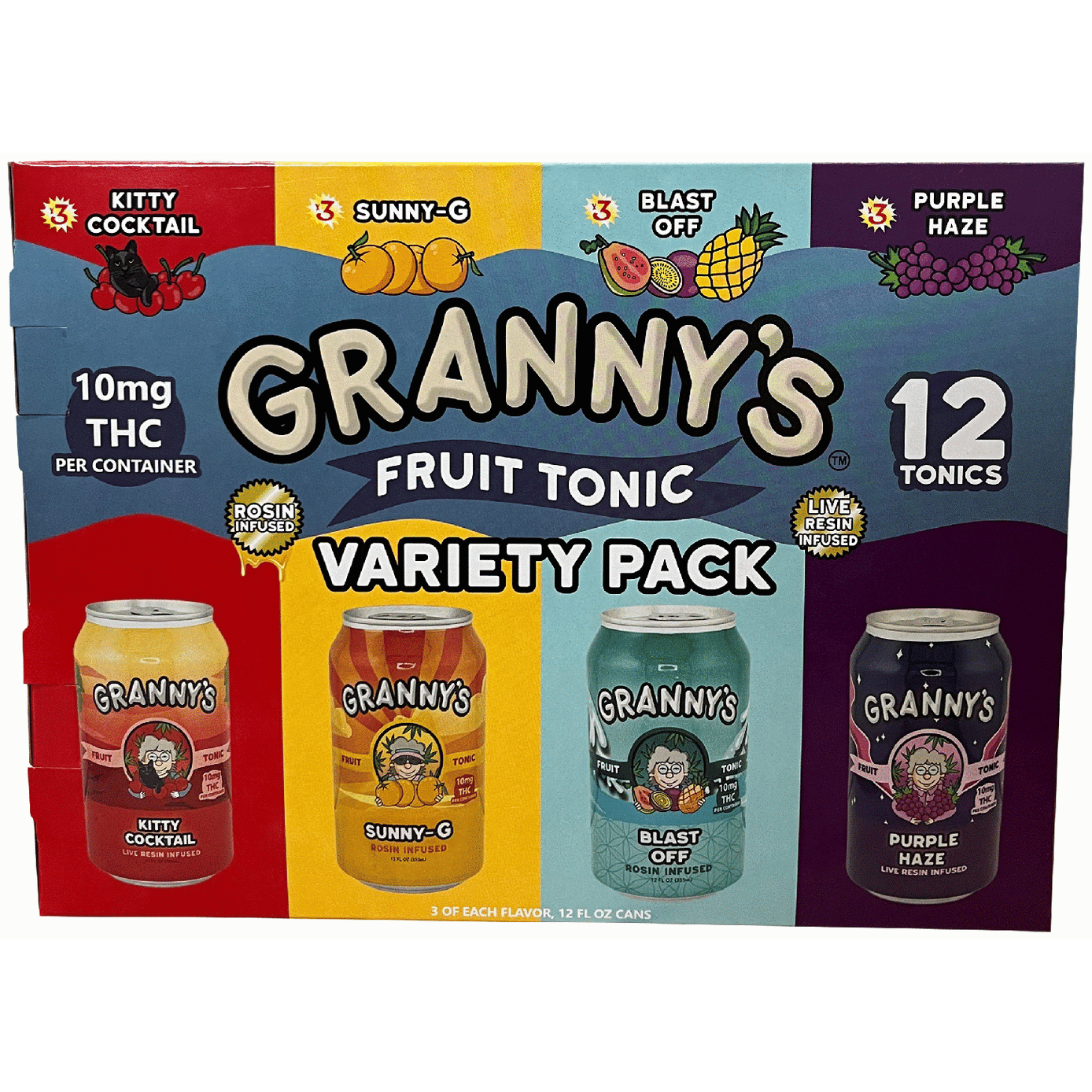 Granny's THC 10mg Fruit Tonic Variety