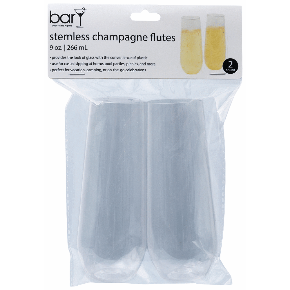 Stemless Champagne Flutes 2 pk - 9oz