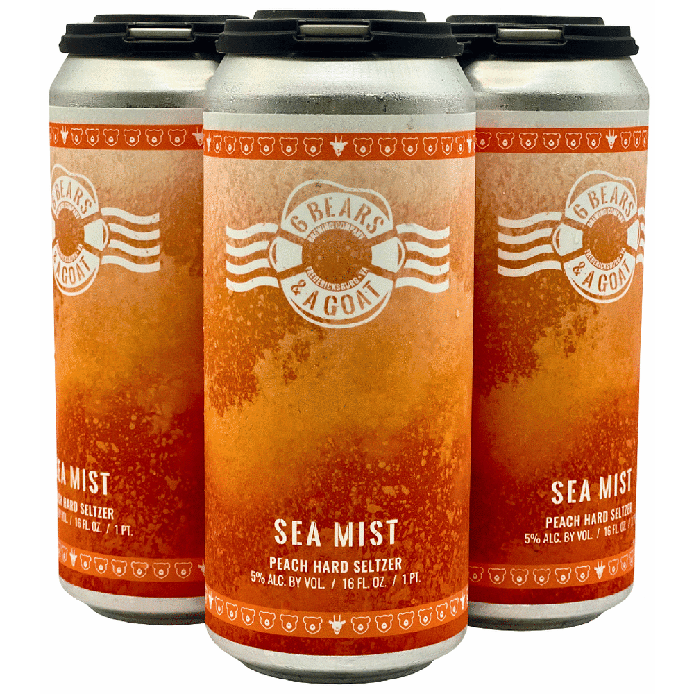 6 Bears & Goat Sea Mist Peach Hard Seltzer