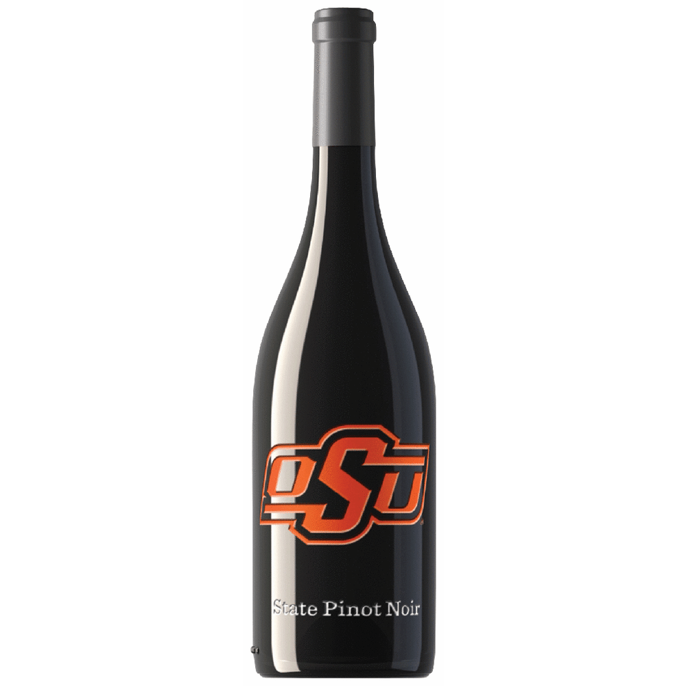 Oklahoma State University Logo Etched Pinot Noir