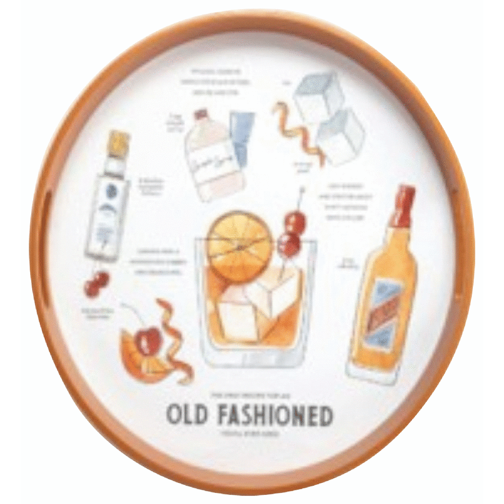 Old Fashioned Round Serve Tray - 18in