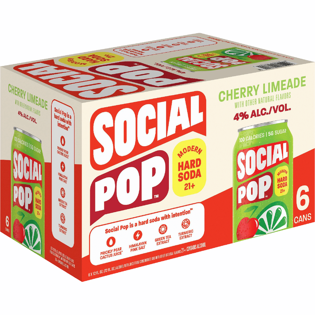 Social Pop Modern Hard Soda Cherry Limeade