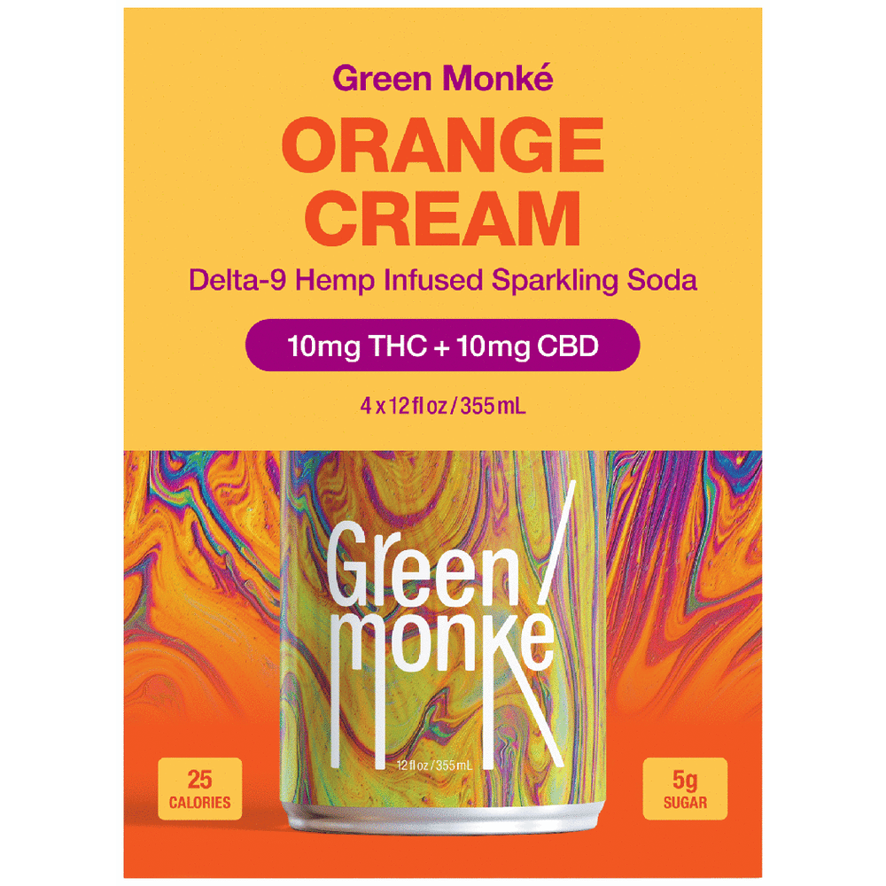 Green Monke THC 10mg Orange Cream