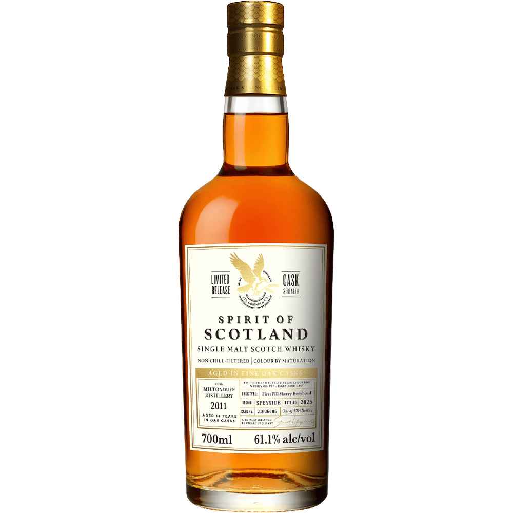 Spirit of Scotland Miltonduff 14 Year 2011 Scotch Whiskey
