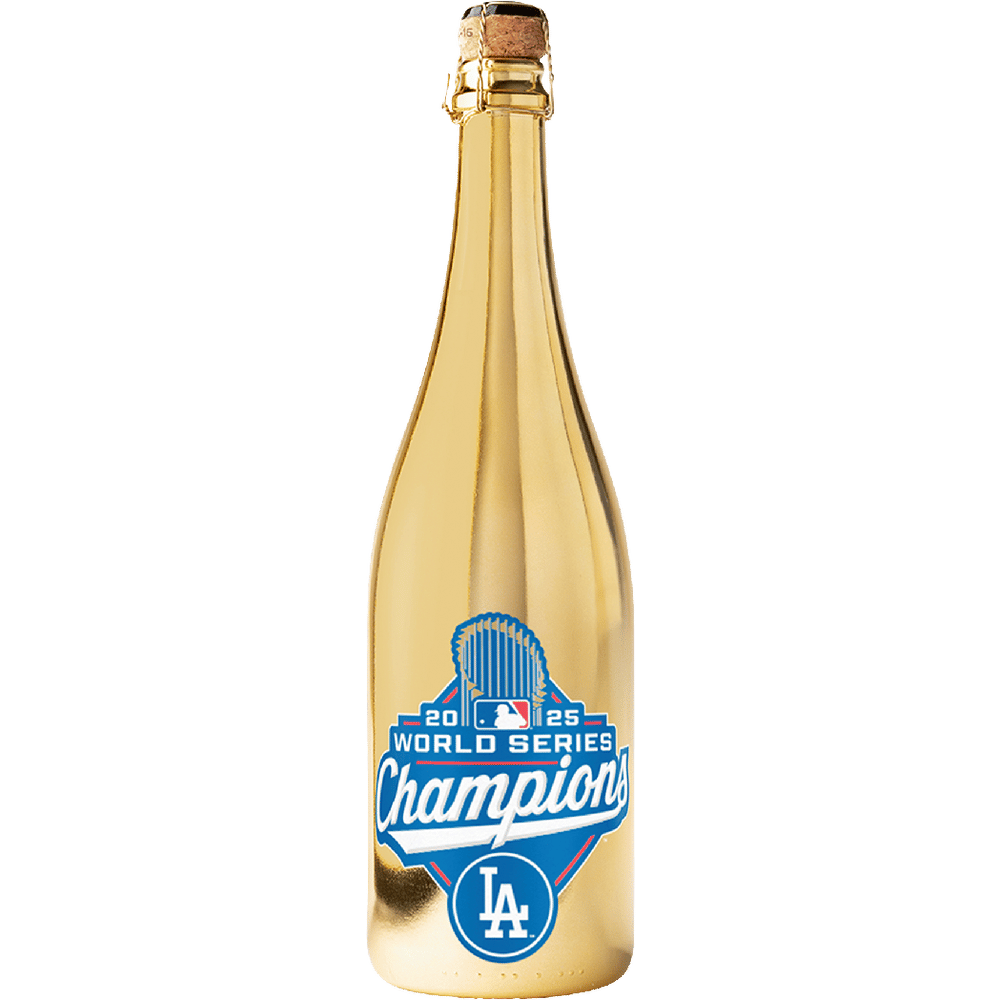 Los Angeles Dodgers 2025 World Series Champions Metallic Gold Bubbly