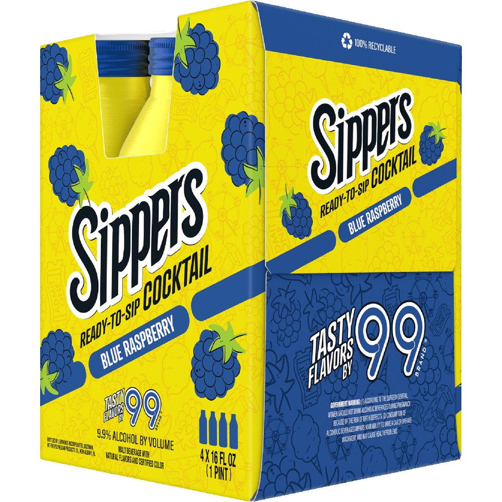 99 Blue Raspberry Sippers 4 Pack