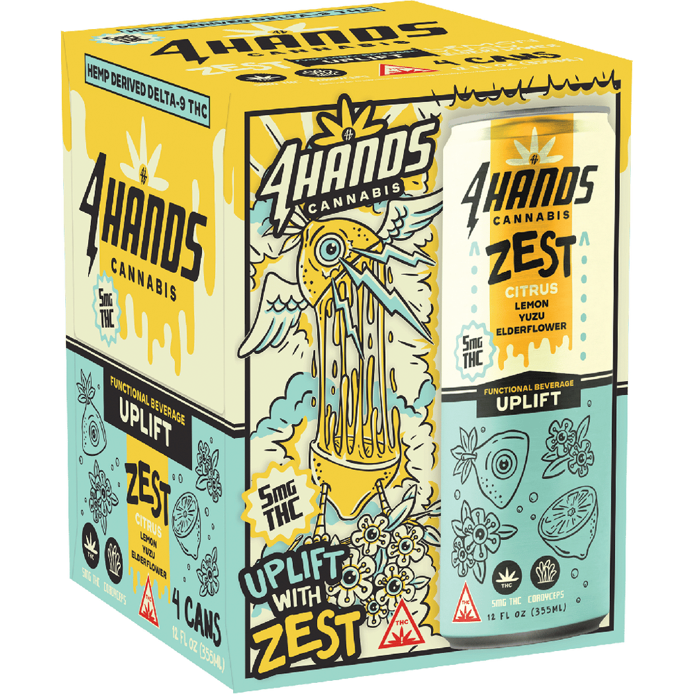 4 Hands THC 5mg Zest Uplift | Total Wine & More