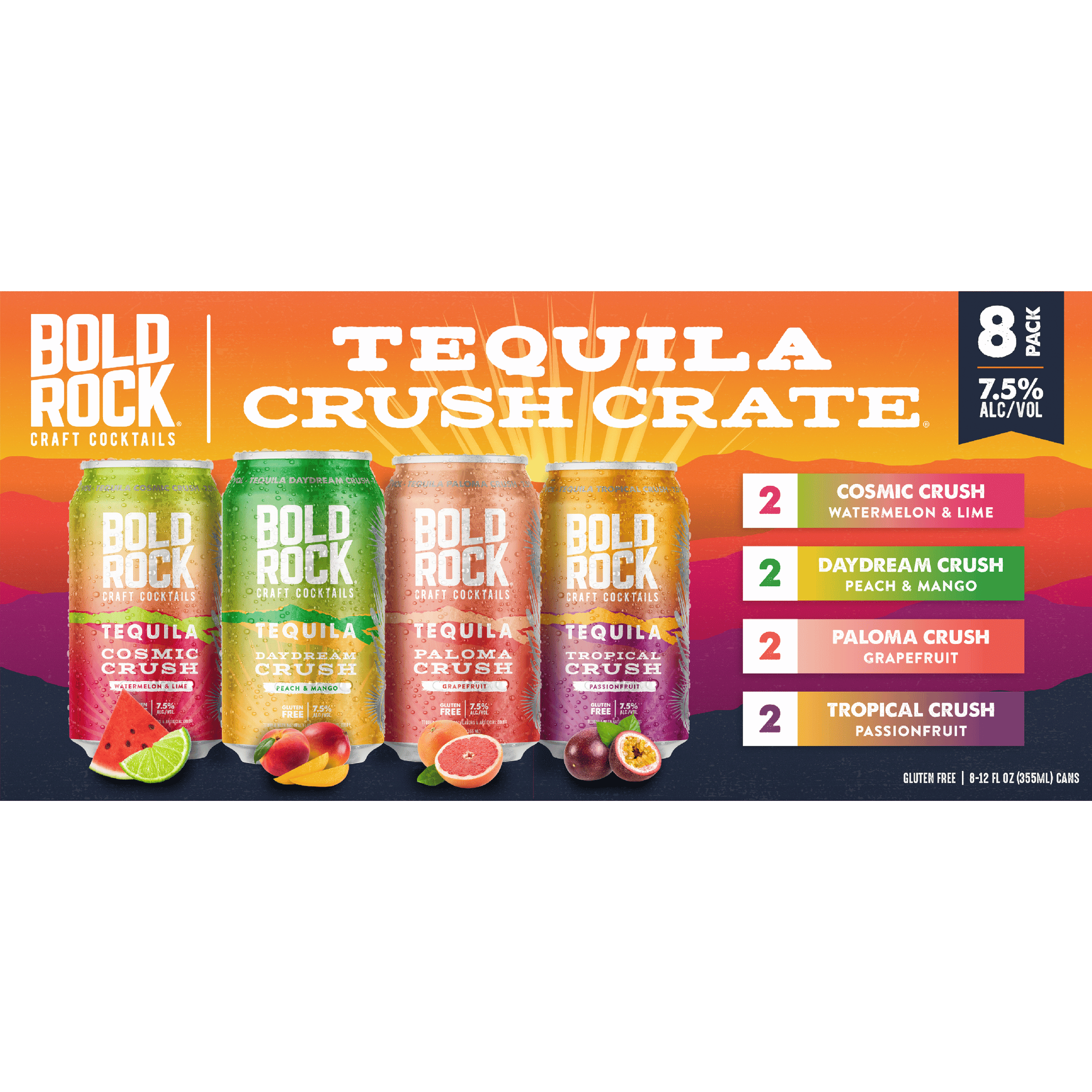 Bold Rock Tequila Crush Crate Variety Pack