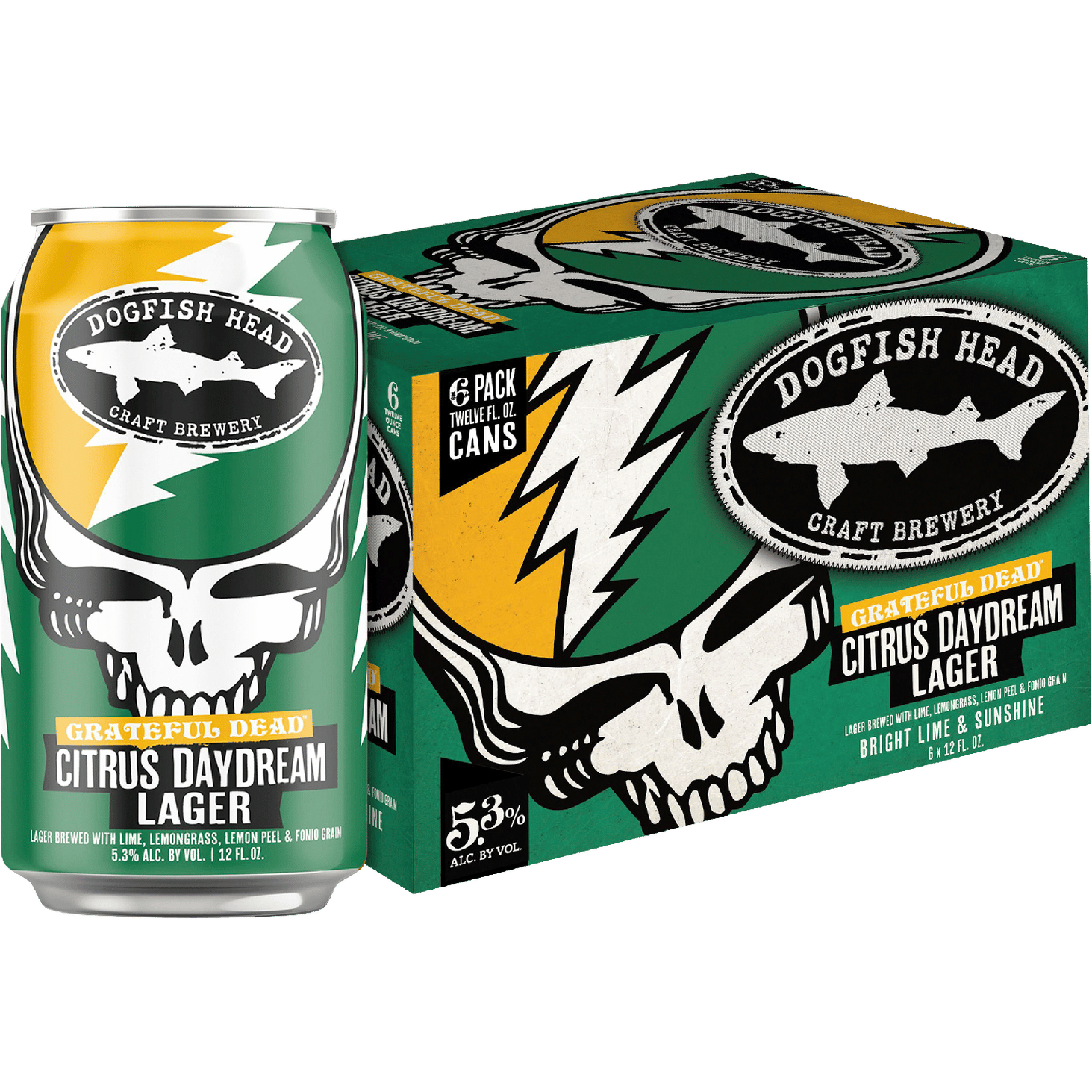 Dogfish Head x Grateful Dead Citrus Daydream Lager Beer