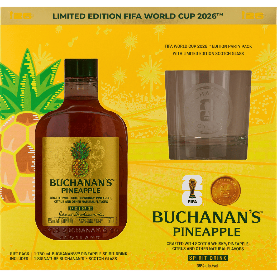 Buchanans Pineapple with FIFA Glass