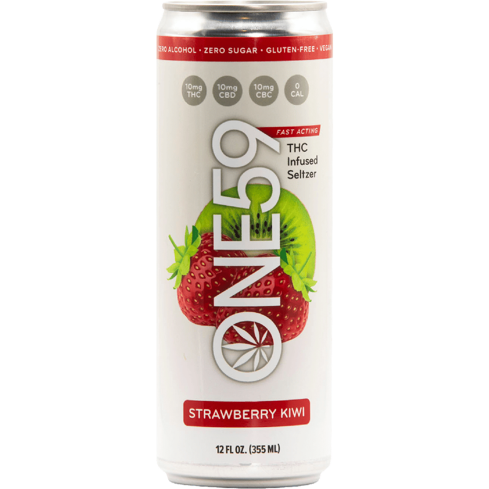 ONE59 THC 10mg Strawberry Kiwi Seltzer