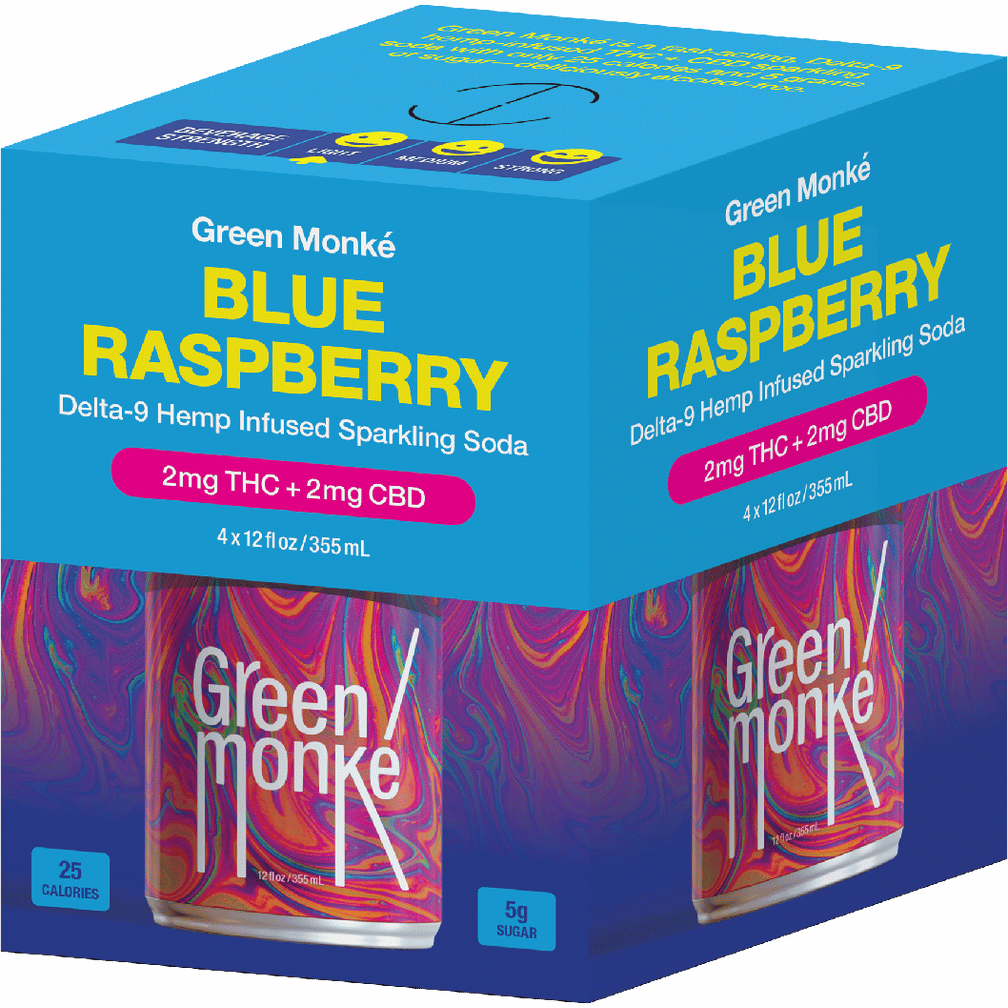 Green Monke THC 2mg Blue Raspberry VA