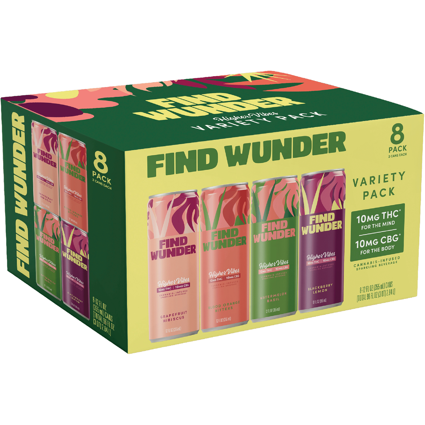 Find Wunder THC 10mg Higher Vibes Variety Pack