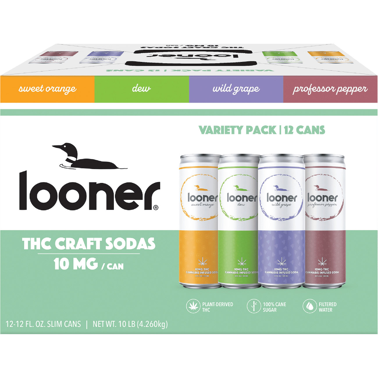 Looner THC 10mg Soda Variety Pack
