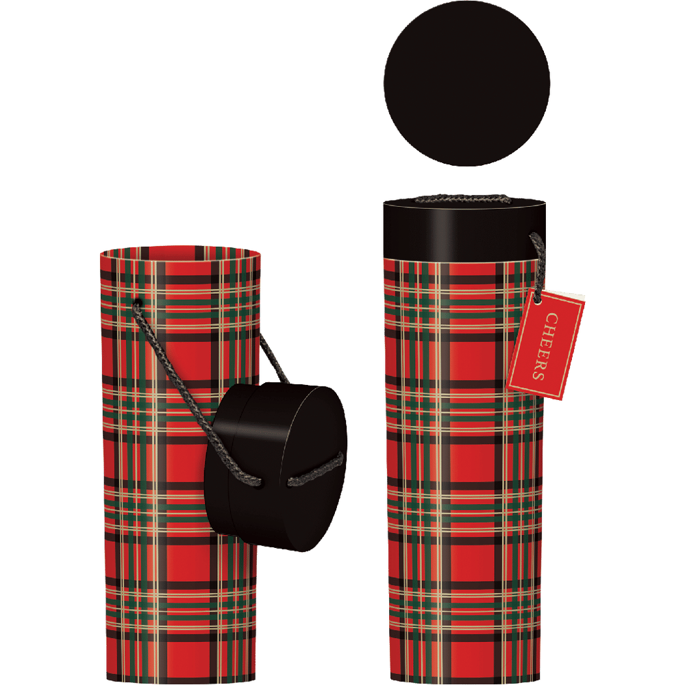 Wine Caddy - Tartan Plaid
