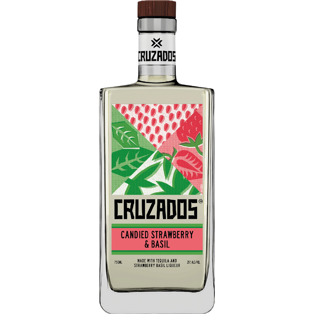 Cruzados Candied Strawberry and Basil Tequila