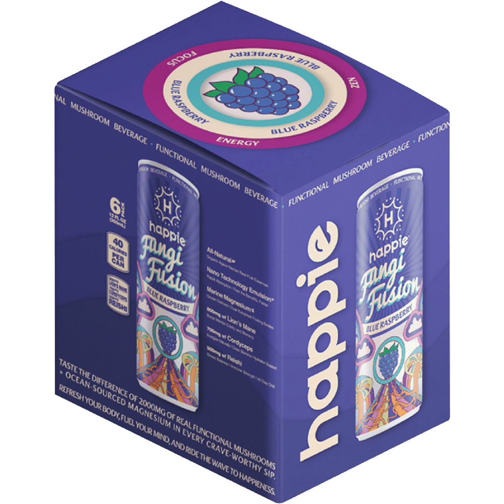 Happie Fungi Fusions Non-Alcoholic Blue Raspberry
