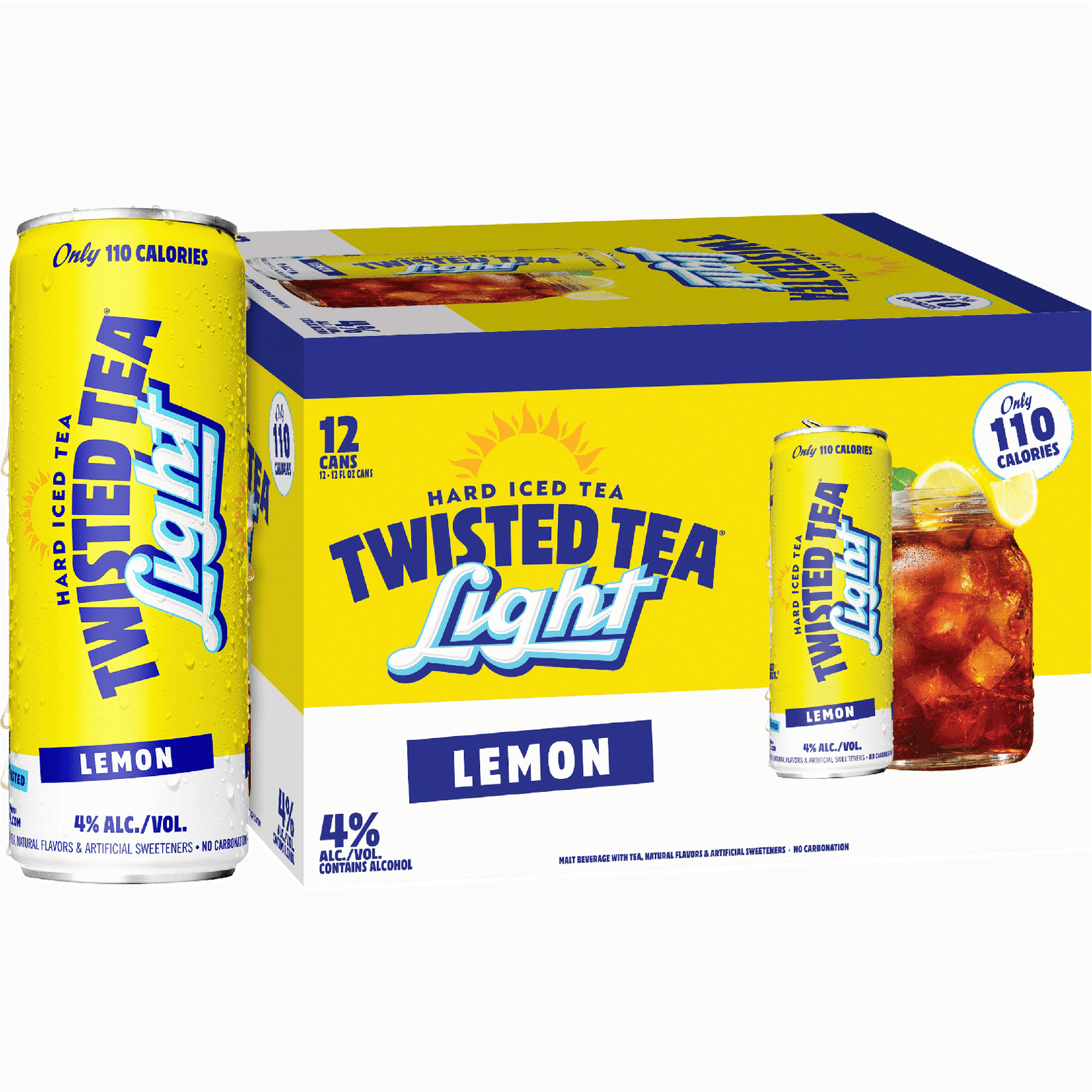 Twisted Tea Light Lemon Hard Iced Tea Slim Can