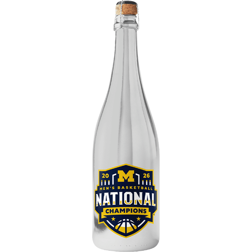 Michigan 2026 Men's Basketball National Champions Logo Silver Bubbly