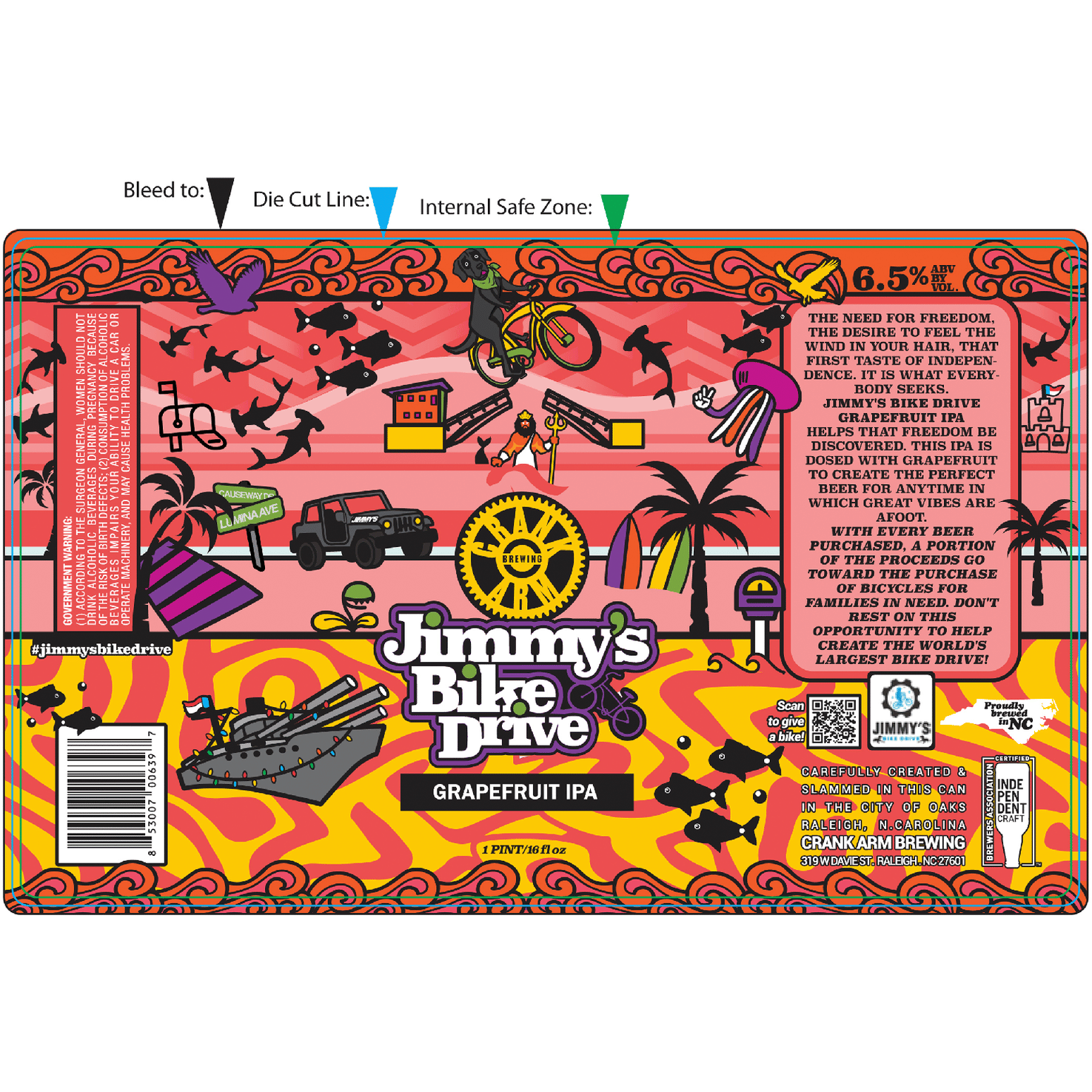 Crank Arm Jimmy's Bike Drive Grapefruit IPA