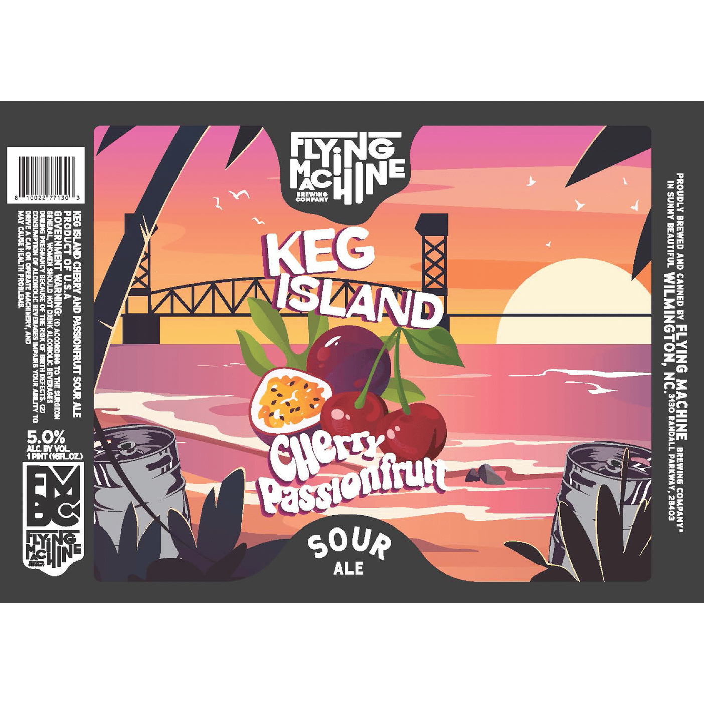 Flying Machine Keg Island Cherry Passionfruit Sour Ale