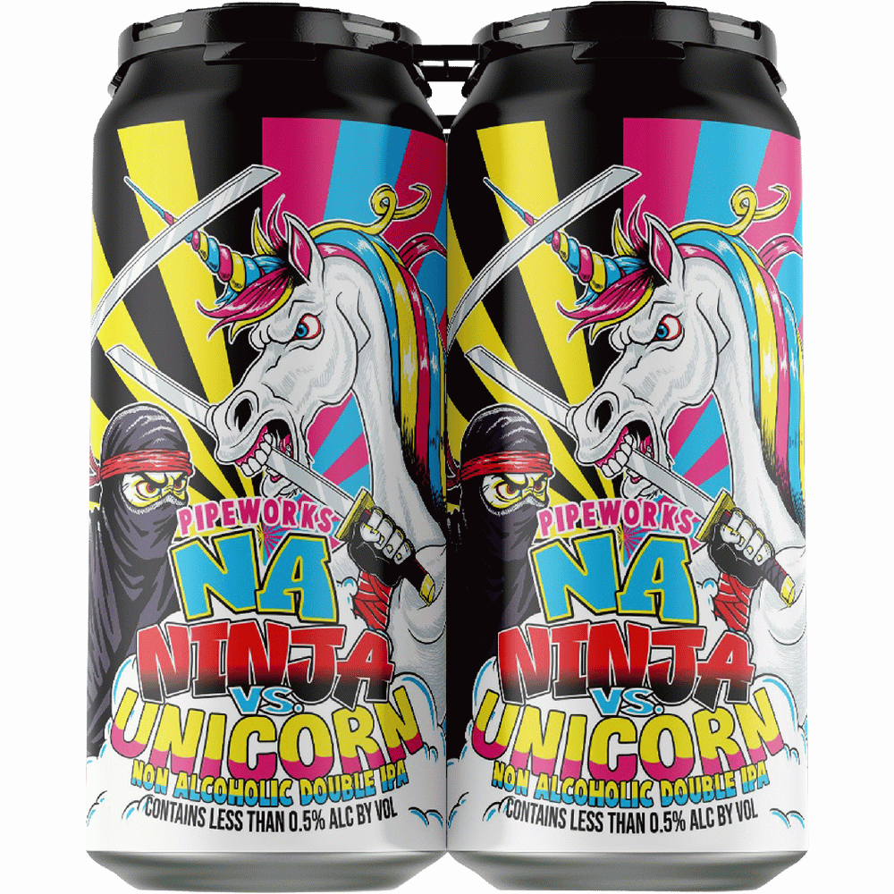Pipeworks Non-Alcoholic Ninja Vs Unicorn Double IPA