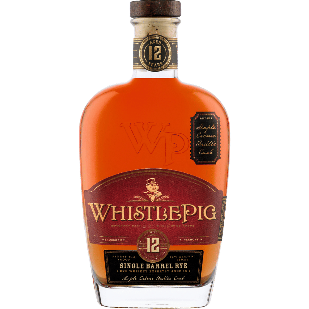 WhistlePig 12 Year Single Finish Maple Creme Brulee Rye Whiskey